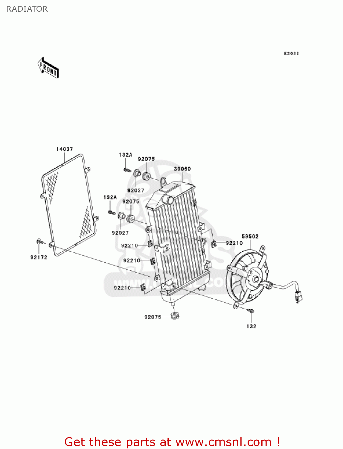 RADIATOR VN900B7F VULCAN 900 CLASSIC 2007 USA CALIFORNIA CANADA