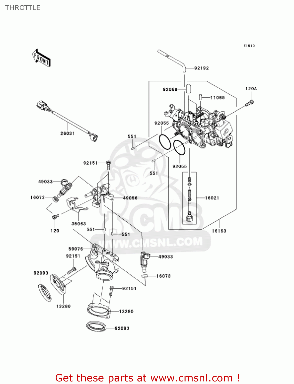 THROTTLE VN900B7F VULCAN 900 CLASSIC 2007 USA CALIFORNIA CANADA