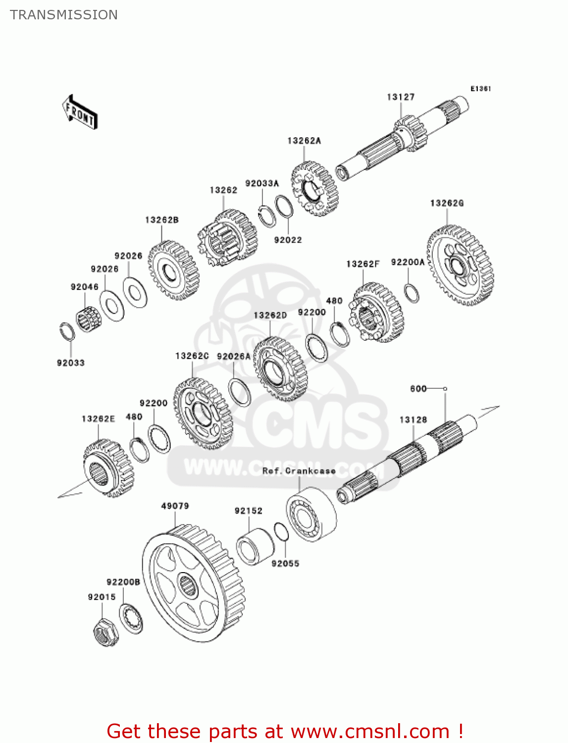 TRANSMISSION VN900B7F VULCAN 900 CLASSIC 2007 USA CALIFORNIA CANADA