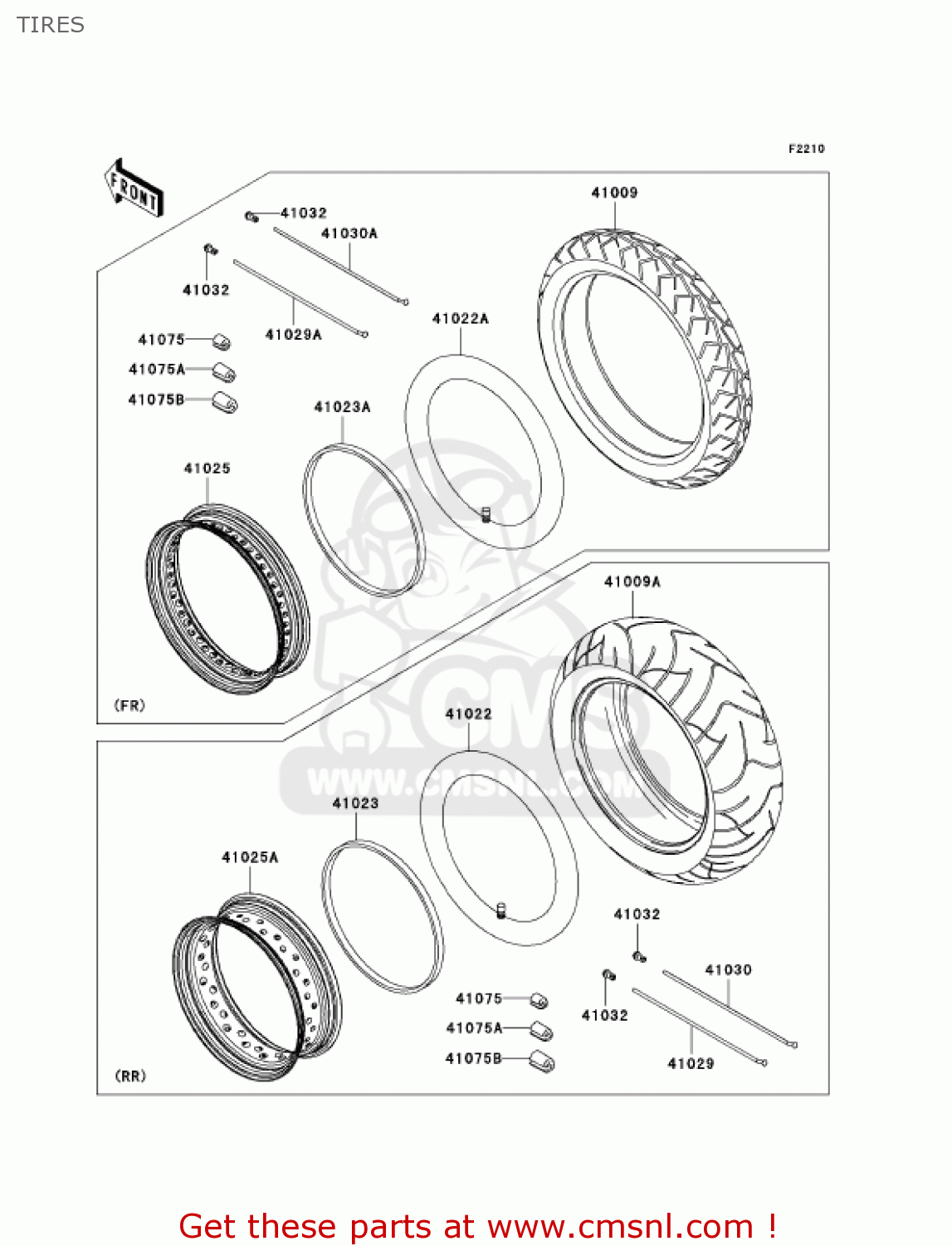 TIRES VN900B7F VULCAN 900 CLASSIC 2007 USA CALIFORNIA CANADA
