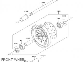 FRONT WHEEL - VN900B7F VULCAN 900 CLASSIC 2007 USA CALIFORNIA CANADA
