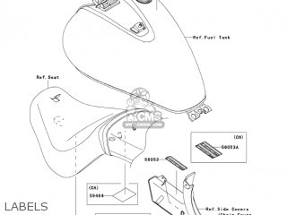 LABELS - VN900B7F VULCAN 900 CLASSIC 2007 USA CALIFORNIA CANADA