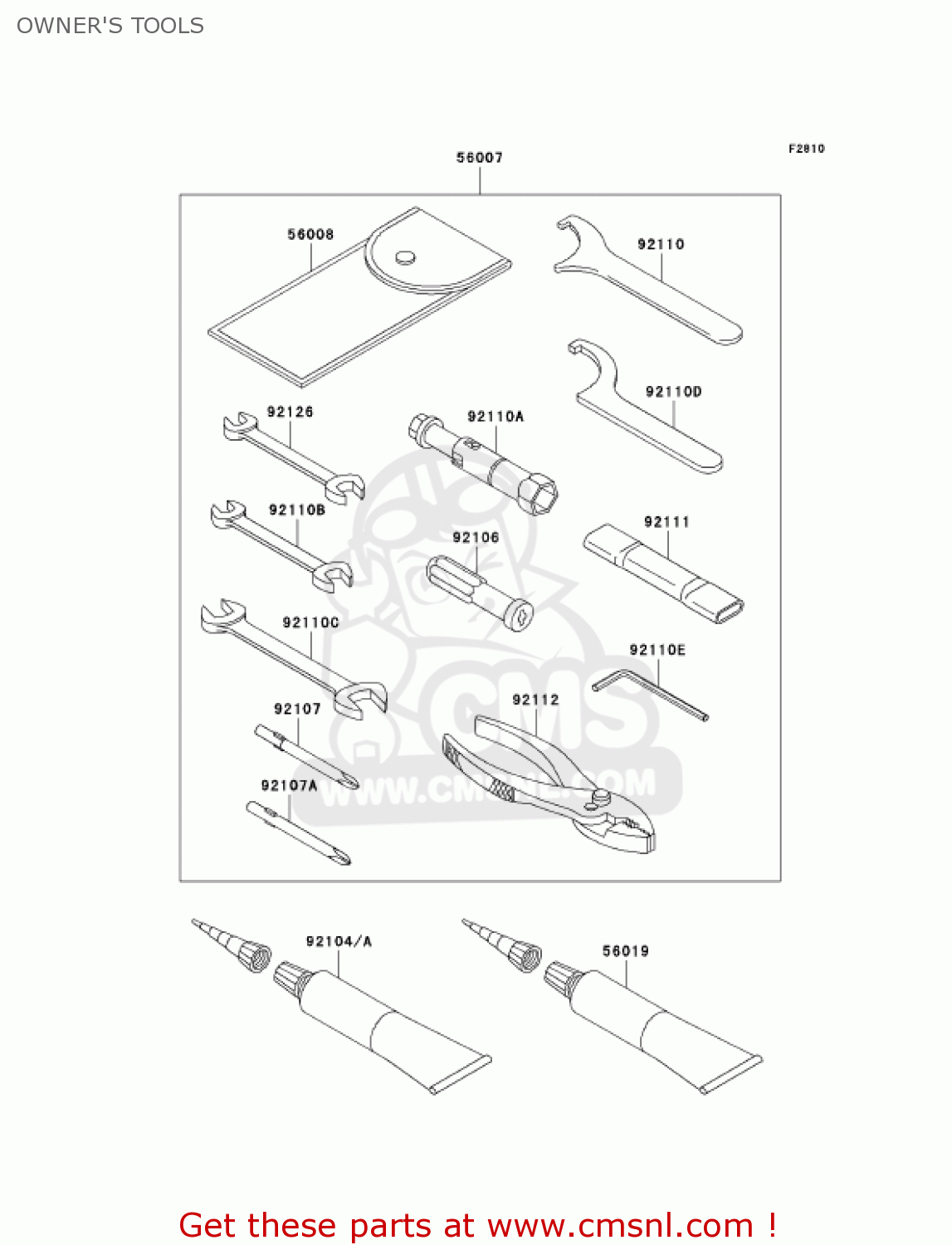 OWNER'S TOOLS VN900C7F VULCAN 900 CUSTOM 2007 USA CALIFORNIA CANADA