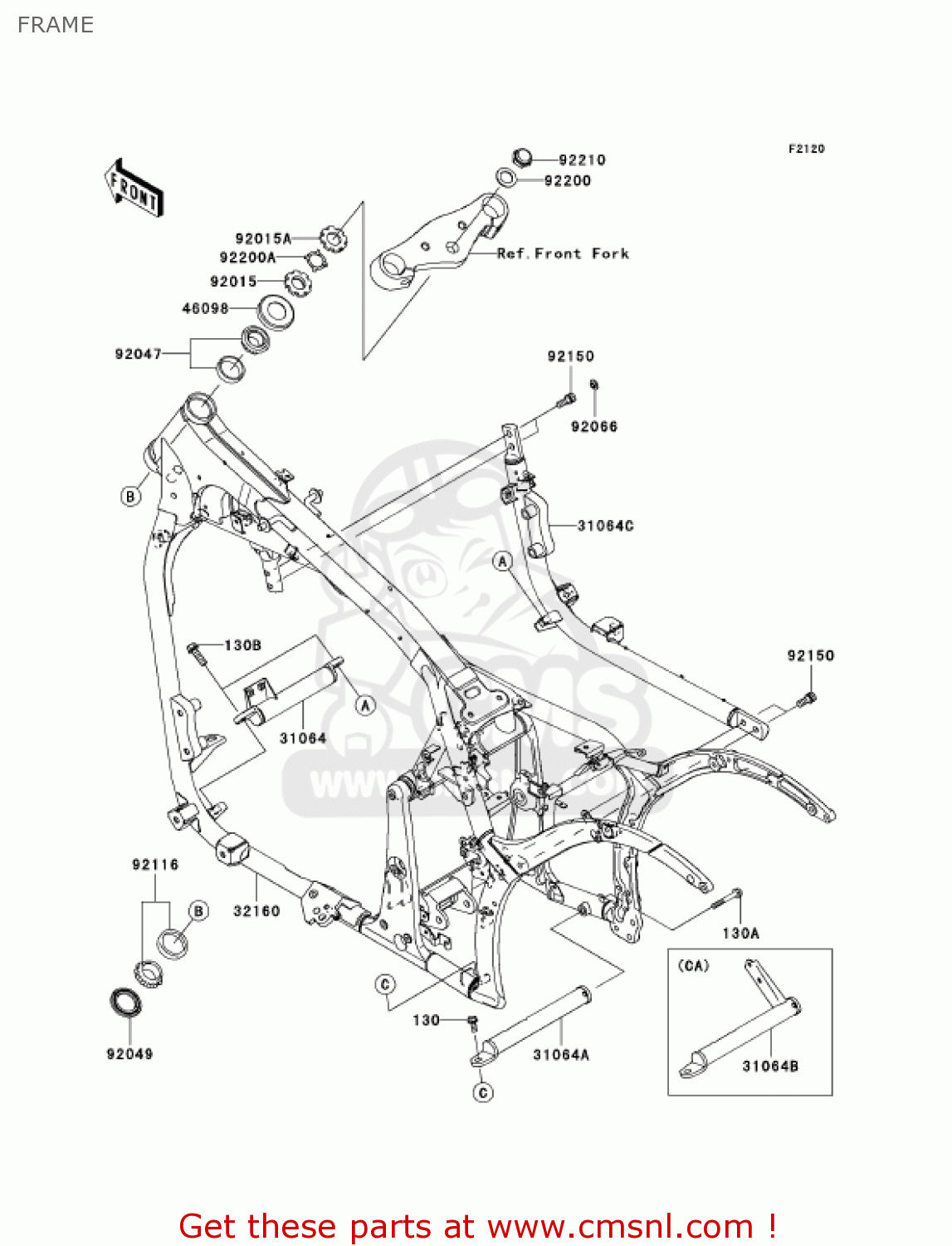 FRAME VN900C7F VULCAN 900 CUSTOM 2007 USA CALIFORNIA CANADA