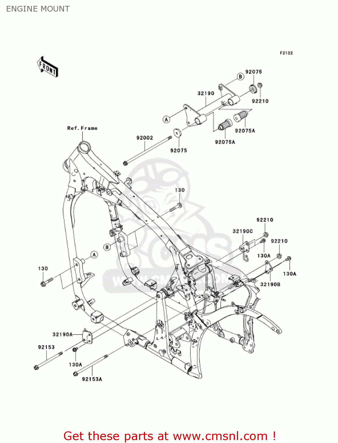 ENGINE MOUNT VN900C7F VULCAN 900 CUSTOM 2007 USA CALIFORNIA CANADA