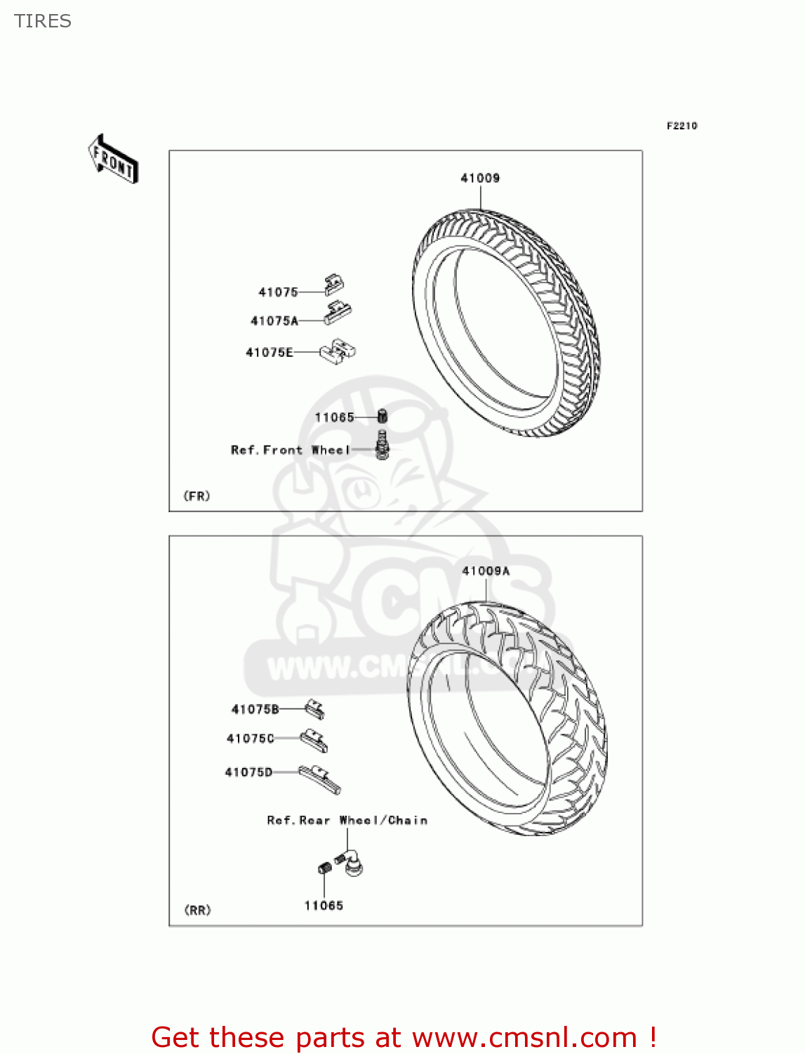 TIRES VN900C7F VULCAN 900 CUSTOM 2007 USA CALIFORNIA CANADA