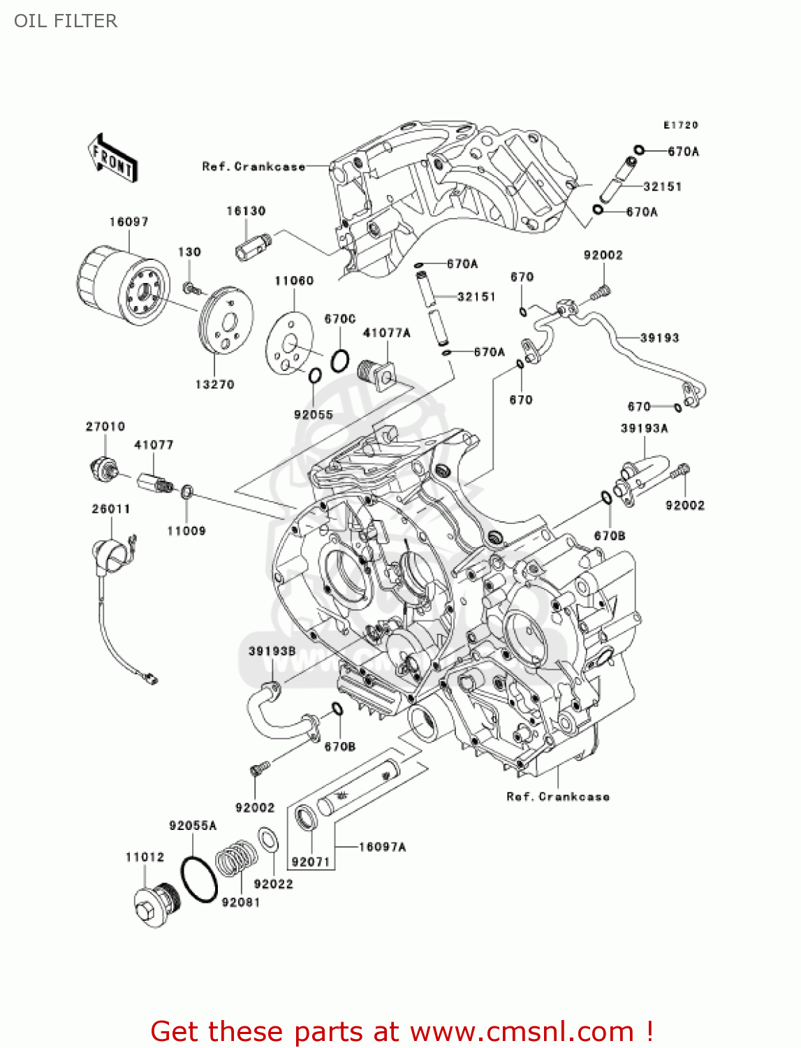 OIL FILTER VN900C7F VULCAN 900 CUSTOM 2007 USA CALIFORNIA CANADA