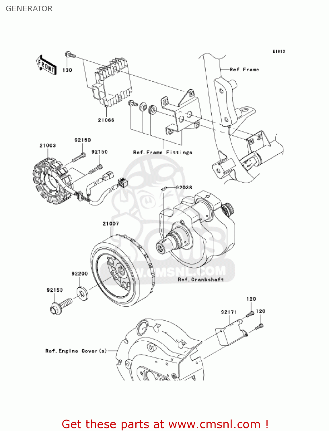 GENERATOR VN900C7F VULCAN 900 CUSTOM 2007 USA CALIFORNIA CANADA