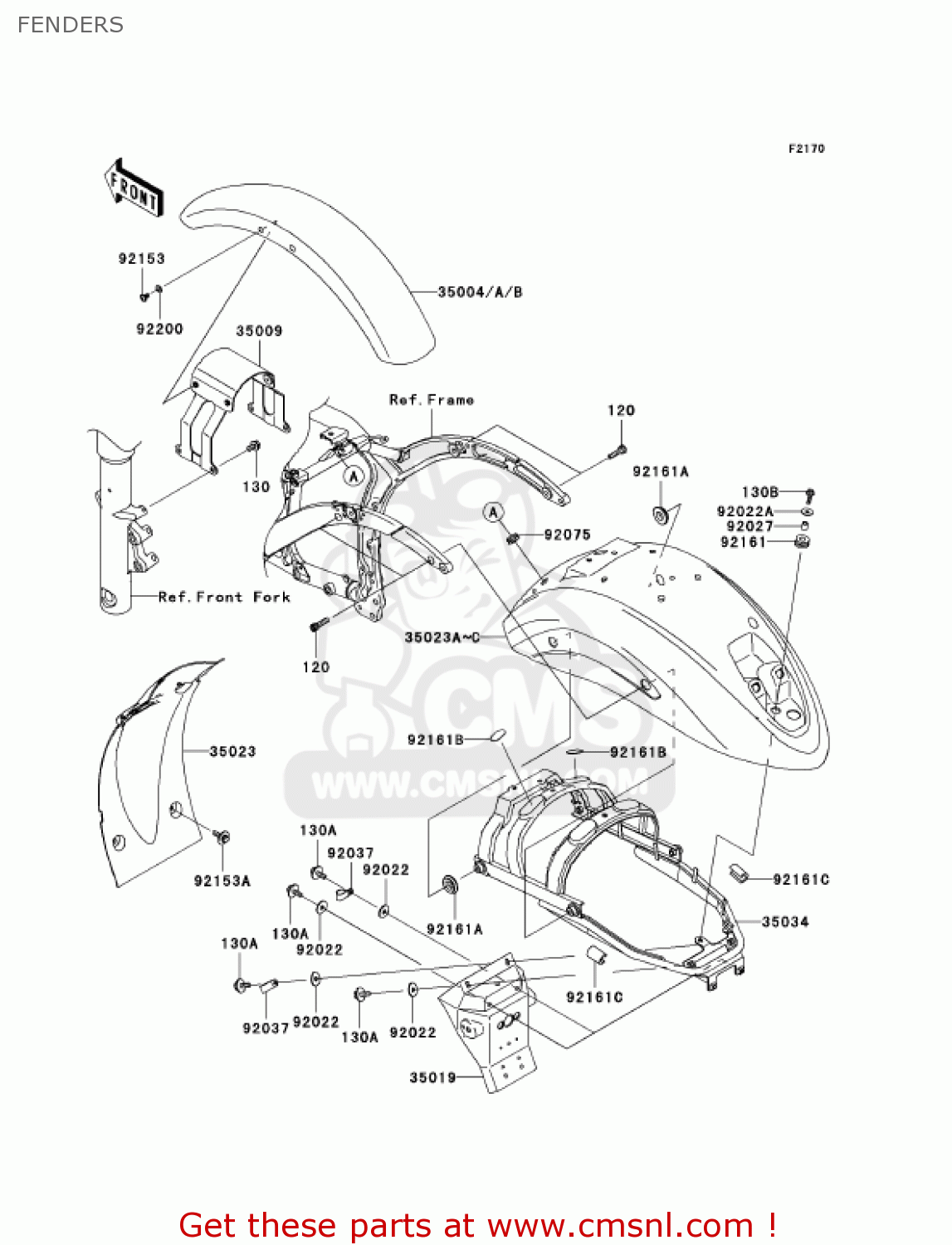 FENDERS VN900C7F VULCAN 900 CUSTOM 2007 USA CALIFORNIA CANADA