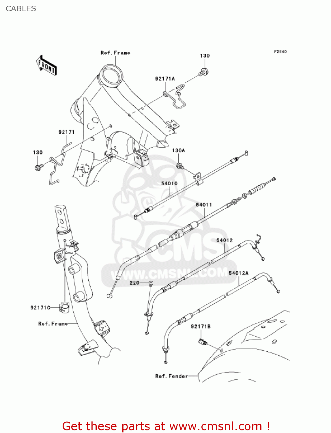 CABLES VN900C7F VULCAN 900 CUSTOM 2007 USA CALIFORNIA CANADA