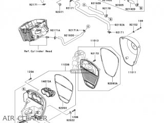 AIR CLEANER - VN900C7F VULCAN 900 CUSTOM 2007 USA CALIFORNIA CANADA