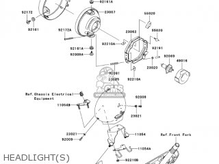 HEADLIGHT(S) - VN900C7F VULCAN 900 CUSTOM 2007 USA CALIFORNIA CANADA