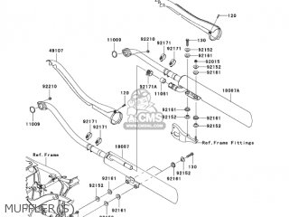 MUFFLER(S) - VN900C7F VULCAN 900 CUSTOM 2007 USA CALIFORNIA CANADA