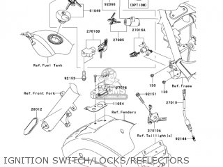 IGNITION SWITCH/LOCKS/REFLECTORS - VN900C7F VULCAN 900 CUSTOM 2007 USA CALIFORNIA CANADA