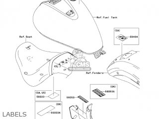 LABELS - VN900C7F VULCAN 900 CUSTOM 2007 USA CALIFORNIA CANADA