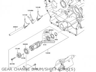 GEAR CHANGE DRUM/SHIFT FORK(S) - VN900C7F VULCAN 900 CUSTOM 2007 USA CALIFORNIA CANADA