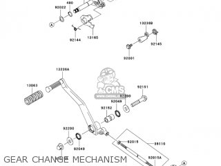 GEAR CHANGE MECHANISM - VN900C7F VULCAN 900 CUSTOM 2007 USA CALIFORNIA CANADA