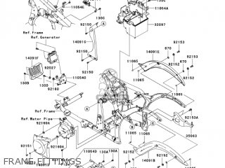 FRAME FITTINGS - VN900C7F VULCAN 900 CUSTOM 2007 USA CALIFORNIA CANADA