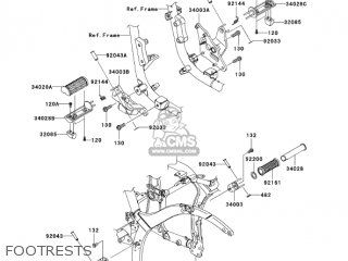 FOOTRESTS - VN900C7F VULCAN 900 CUSTOM 2007 USA CALIFORNIA CANADA