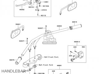 HANDLEBAR - VN900C7F VULCAN 900 CUSTOM 2007 USA CALIFORNIA CANADA