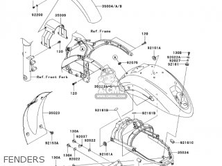 FENDERS - VN900C7F VULCAN 900 CUSTOM 2007 USA CALIFORNIA CANADA