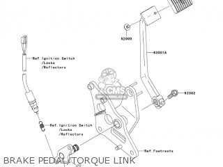 BRAKE PEDAL/TORQUE LINK - VN900C7F VULCAN 900 CUSTOM 2007 USA CALIFORNIA CANADA
