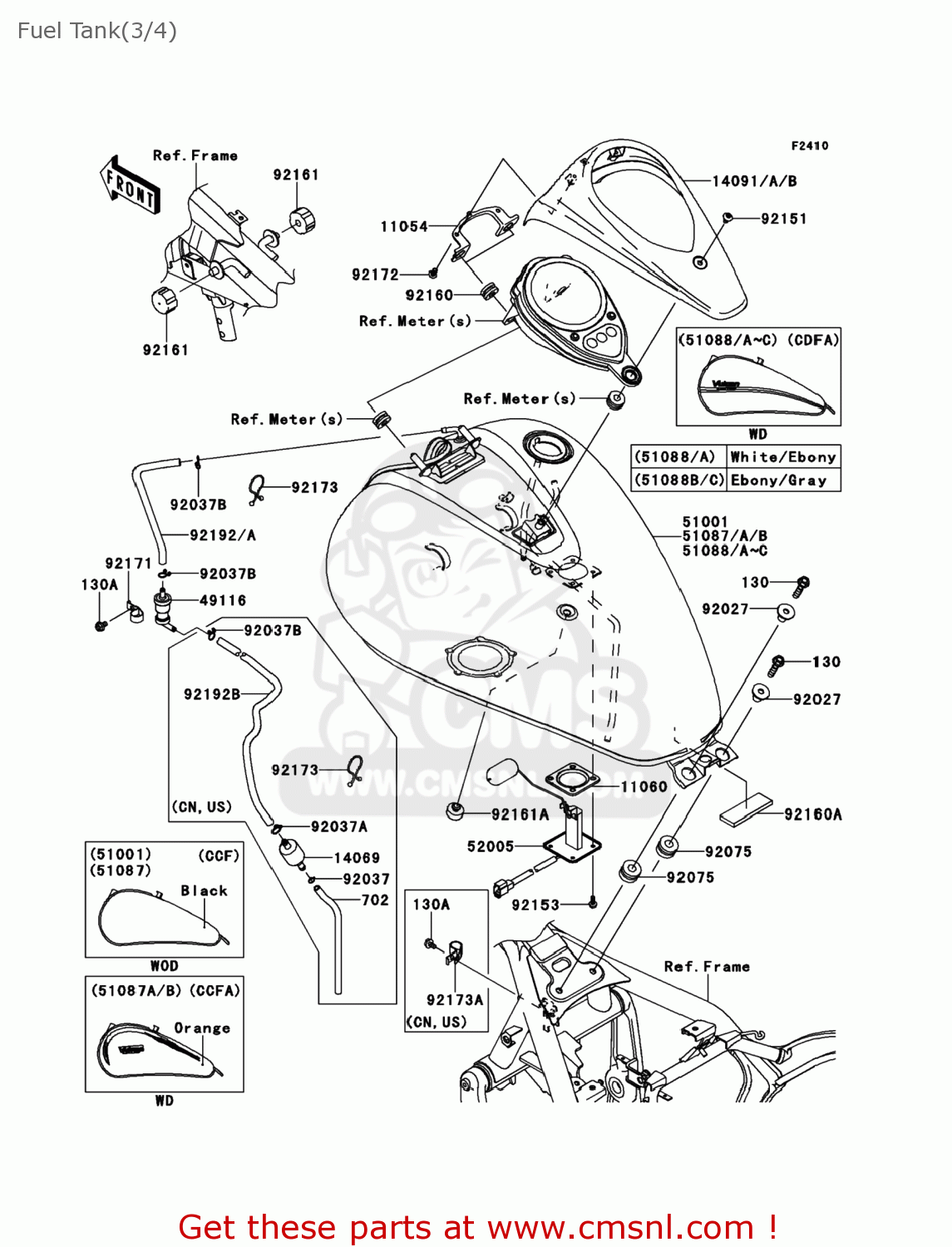 Kawasaki VN900CDFA VULCAN 900 CUSTOM 2013 USA Fuel Tank(3/4) buy