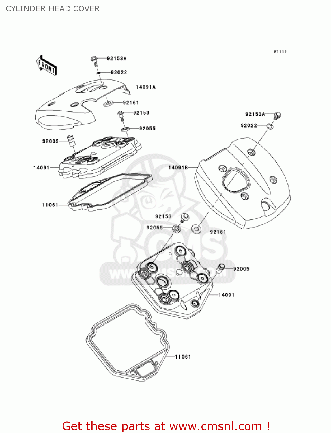 CYLINDER HEAD COVER VN900D6F VULCAN 900 CLASSIC 2006 USA CALIFORNIA CANADA / LT