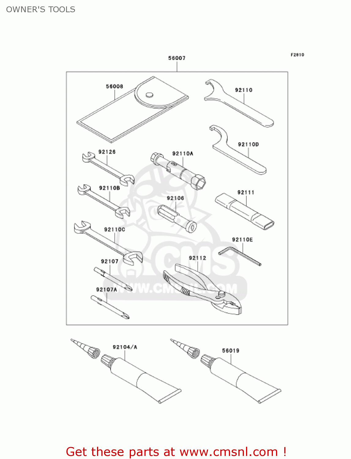 OWNER'S TOOLS VN900D6F VULCAN 900 CLASSIC 2006 USA CALIFORNIA CANADA / LT