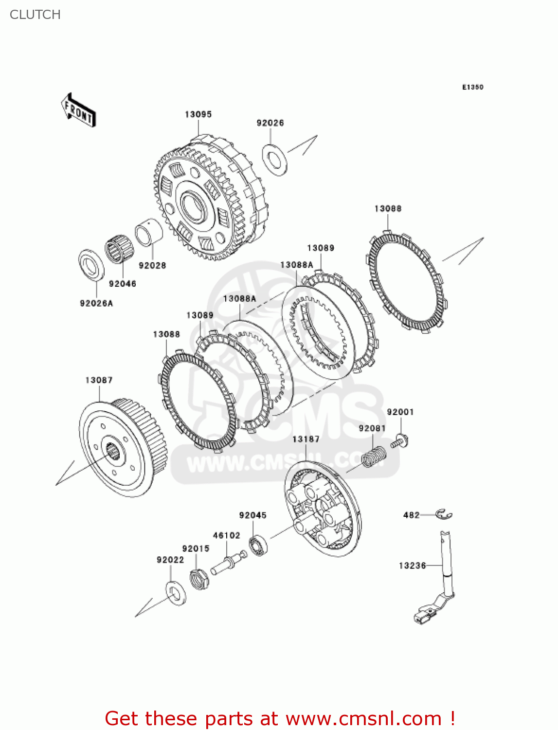CLUTCH VN900D6F VULCAN 900 CLASSIC 2006 USA CALIFORNIA CANADA / LT