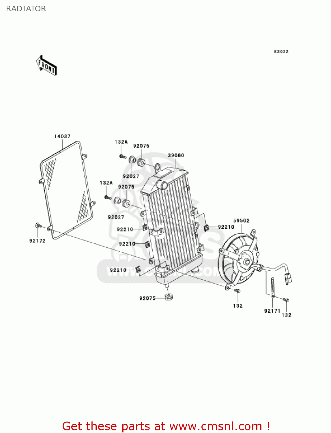 RADIATOR VN900D6F VULCAN 900 CLASSIC 2006 USA CALIFORNIA CANADA / LT