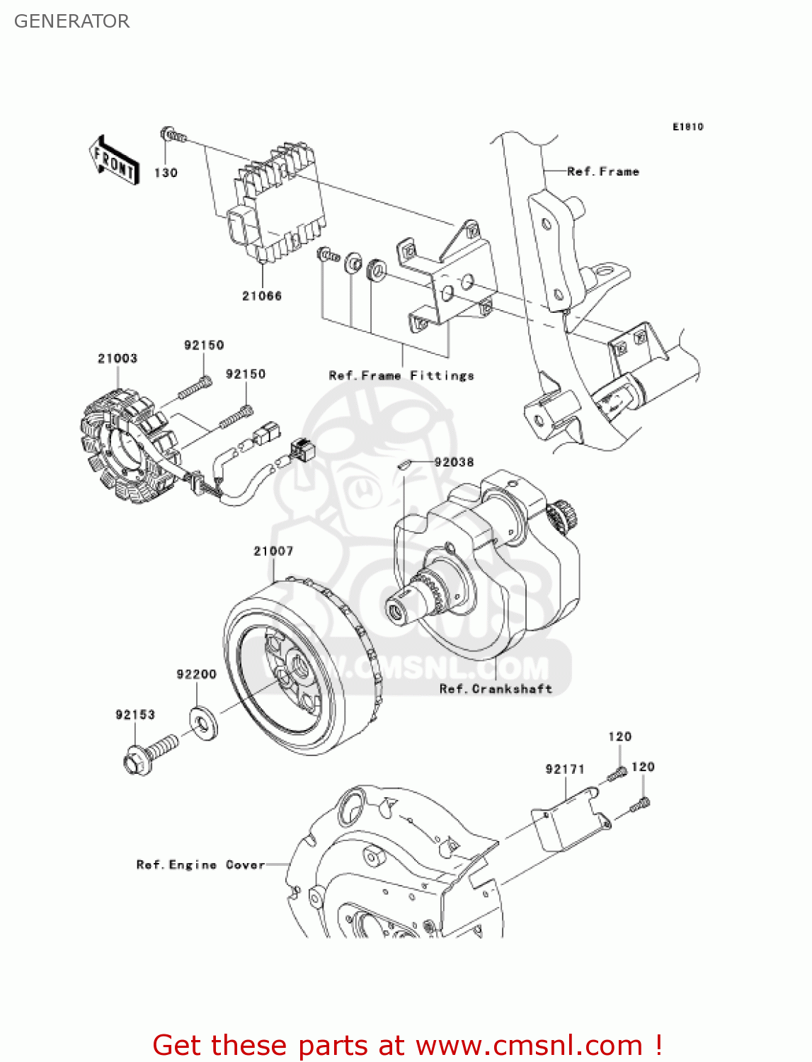 GENERATOR VN900D6F VULCAN 900 CLASSIC 2006 USA CALIFORNIA CANADA / LT
