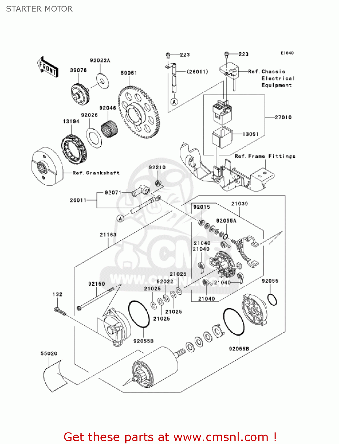 STARTER MOTOR VN900D6F VULCAN 900 CLASSIC 2006 USA CALIFORNIA CANADA / LT