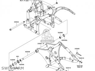SWINGARM - VN900D6F VULCAN 900 CLASSIC 2006 USA CALIFORNIA CANADA / LT