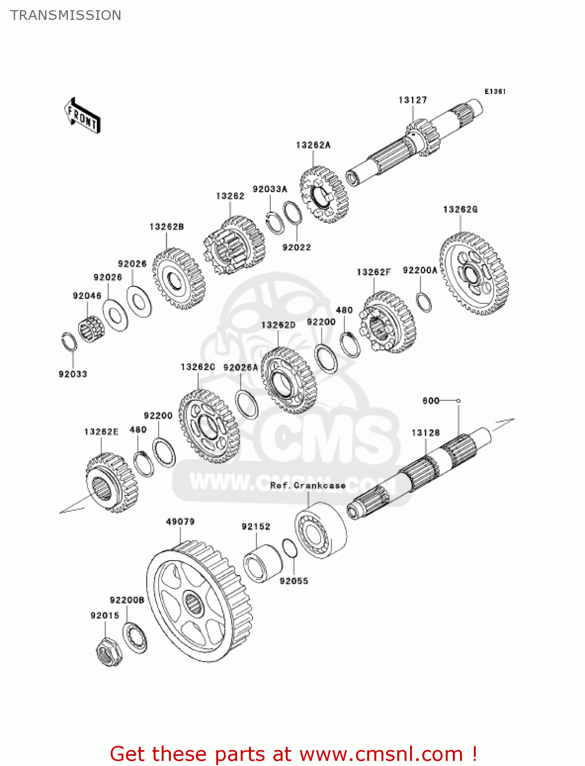 TRANSMISSION VN900D7F VULCAN 900 CLASSIC 2007 USA CALIFORNIA CANADA / LT