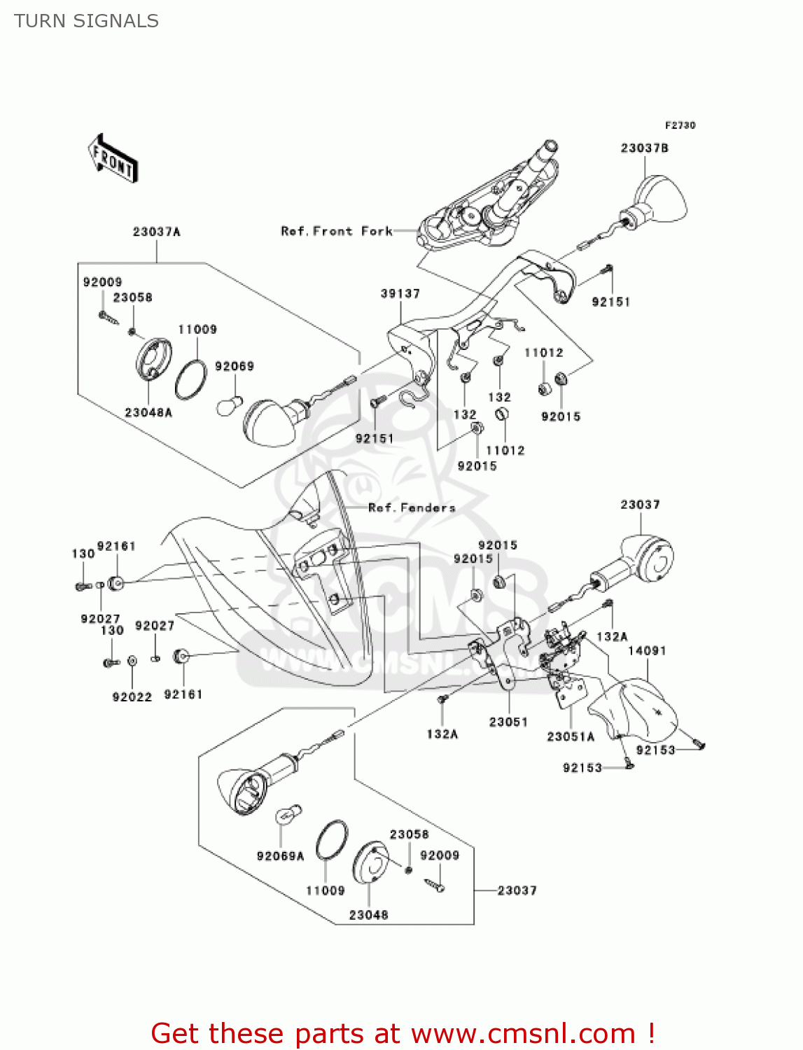 TURN SIGNALS VN900D7F VULCAN 900 CLASSIC 2007 USA CALIFORNIA CANADA / LT