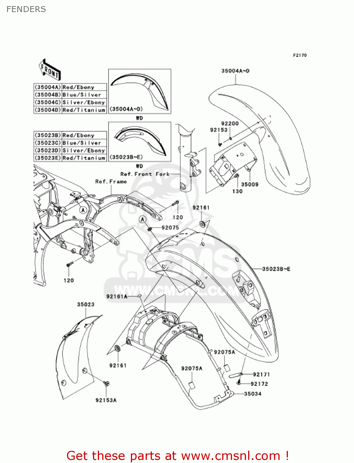 FENDERS VN900D7F VULCAN 900 CLASSIC 2007 USA CALIFORNIA CANADA / LT
