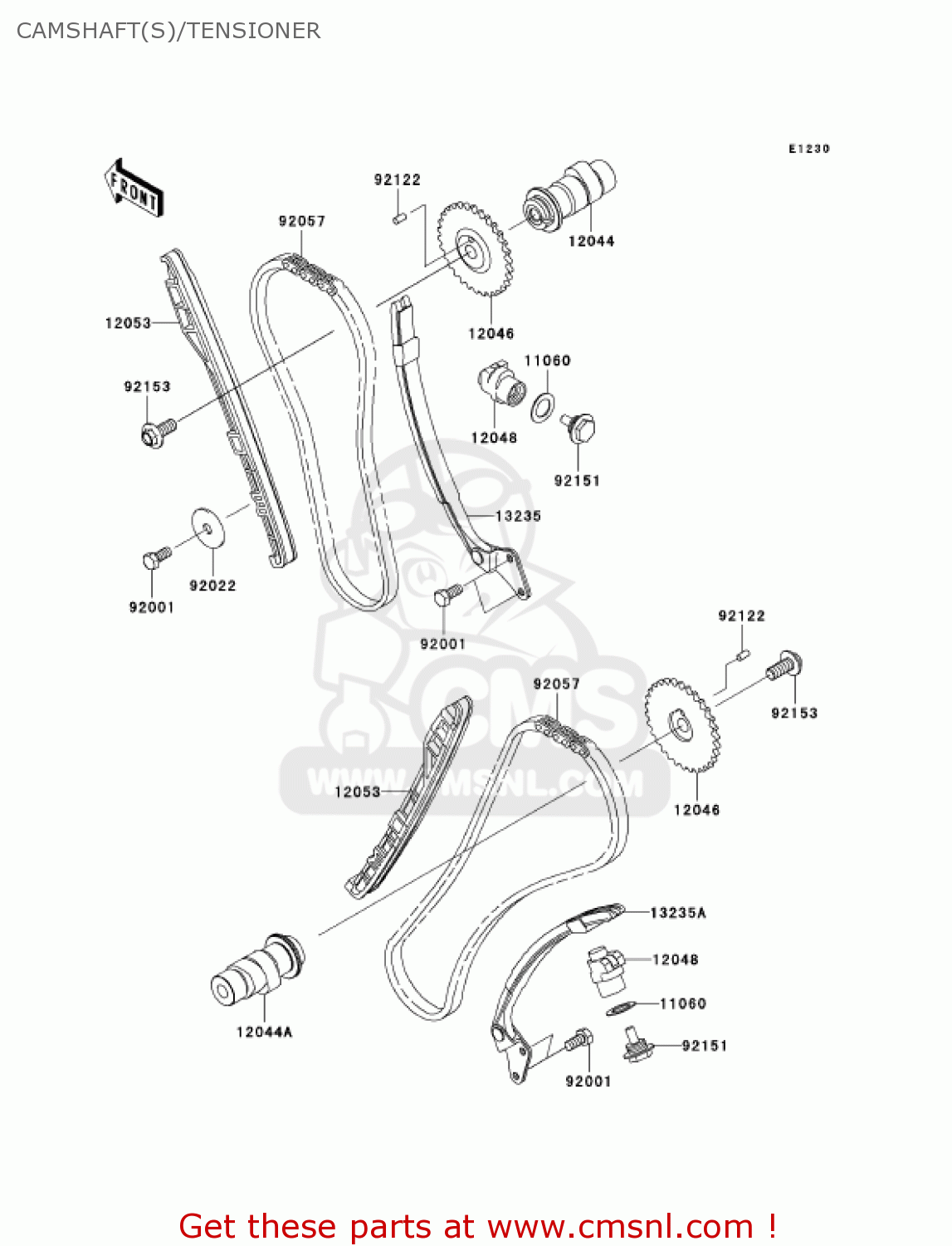 CAMSHAFT(S)/TENSIONER VN900D7F VULCAN 900 CLASSIC 2007 USA CALIFORNIA CANADA / LT