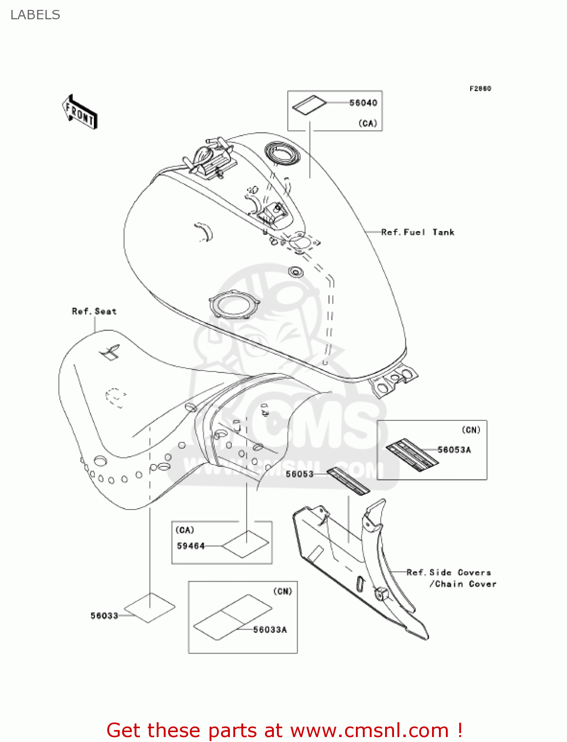 LABELS VN900D7F VULCAN 900 CLASSIC 2007 USA CALIFORNIA CANADA / LT