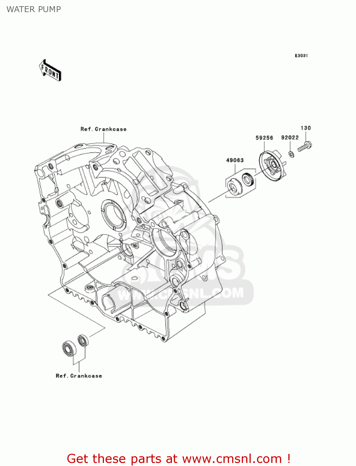 WATER PUMP VN900D7F VULCAN 900 CLASSIC 2007 USA CALIFORNIA CANADA / LT