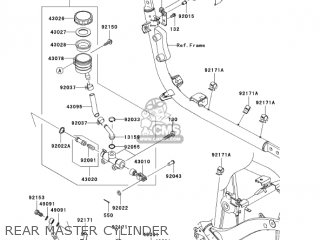REAR MASTER CYLINDER - VN900D7F VULCAN 900 CLASSIC 2007 USA CALIFORNIA CANADA / LT