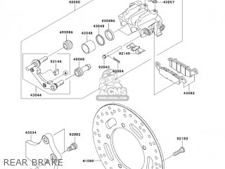 REAR BRAKE - VN900D7F VULCAN 900 CLASSIC 2007 USA CALIFORNIA CANADA / LT