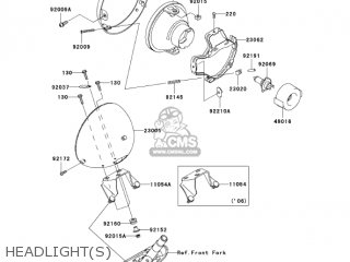 HEADLIGHT(S) - VN900D7F VULCAN 900 CLASSIC 2007 USA CALIFORNIA CANADA / LT