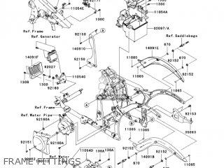 FRAME FITTINGS - VN900D7F VULCAN 900 CLASSIC 2007 USA CALIFORNIA CANADA / LT