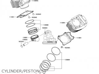 CYLINDER/PISTON(S) - VN900D7F VULCAN 900 CLASSIC 2007 USA CALIFORNIA CANADA / LT