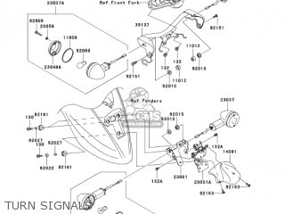 TURN SIGNALS - VN900D7F VULCAN 900 CLASSIC 2007 USA CALIFORNIA CANADA / LT