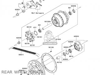 REAR WHEEL/CHAIN - VN900D7F VULCAN 900 CLASSIC 2007 USA CALIFORNIA CANADA / LT