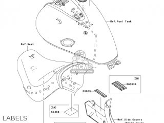 LABELS - VN900D7F VULCAN 900 CLASSIC 2007 USA CALIFORNIA CANADA / LT