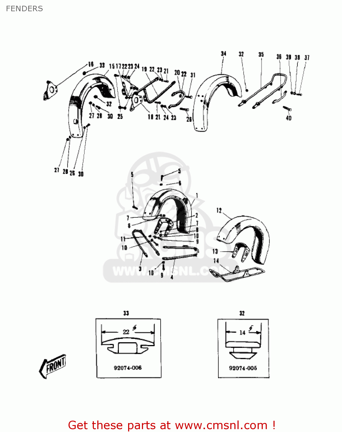 FENDERS W1 1966 USA CANADA