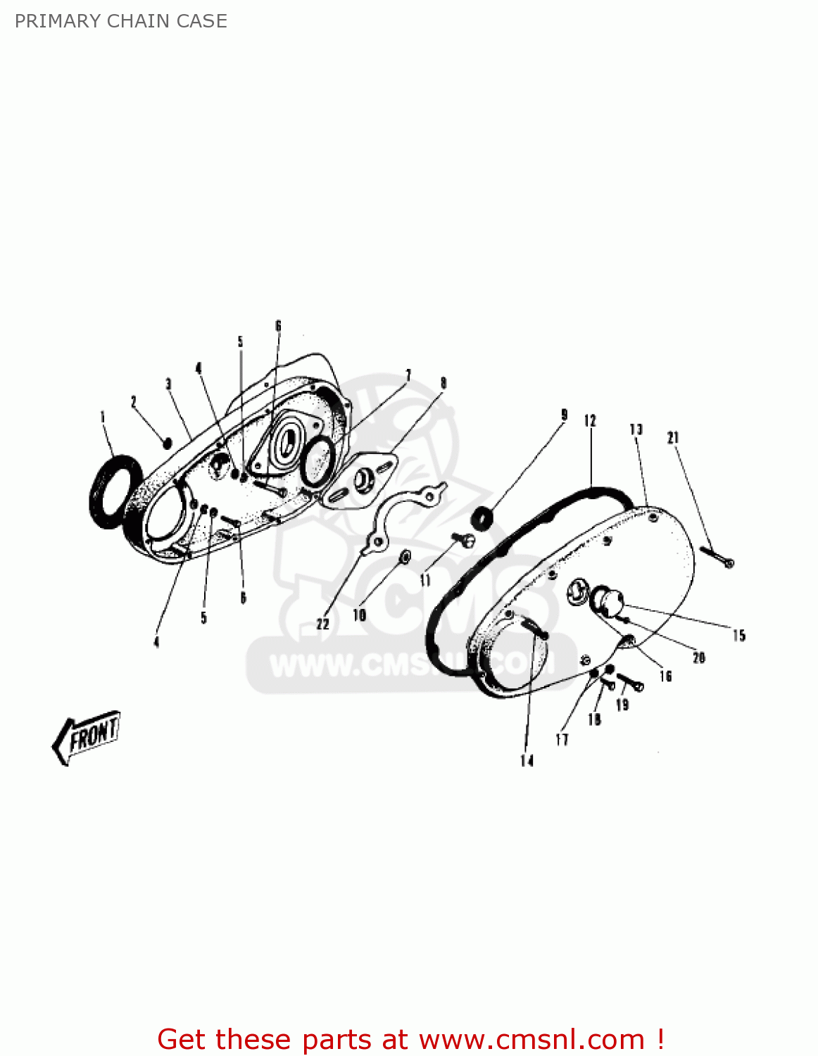 PRIMARY CHAIN CASE W1 1966 USA CANADA